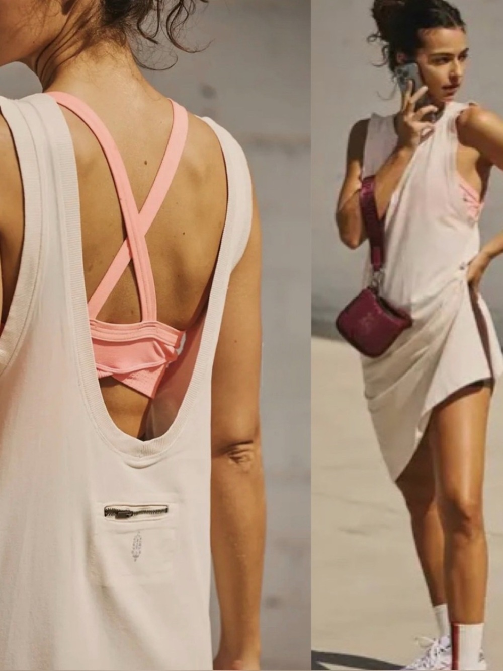 Free People hot shot tunic tank dress one piece cover-up cotton Small